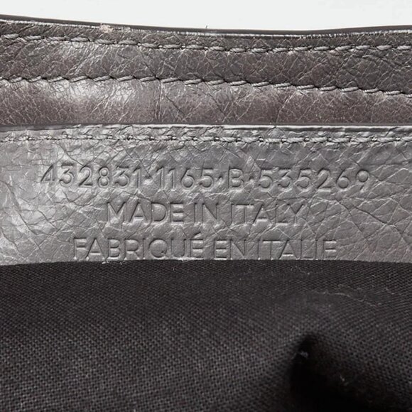 Balenciaga Gris Cendre Lambskin Leather Metallic Edge City S Bag - Picture 10 of 12